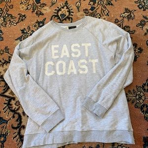 Free People Gray East Coast Sweatshirt